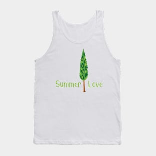 Summer Love - Lush Green Tree Illustration GC-106-01 Tank Top